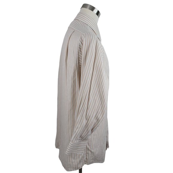 Paul Fredrick Vintage 80s Two Ply Cotton Men's Button Up Shirt 16.5 - 32 - Picture 4 of 7